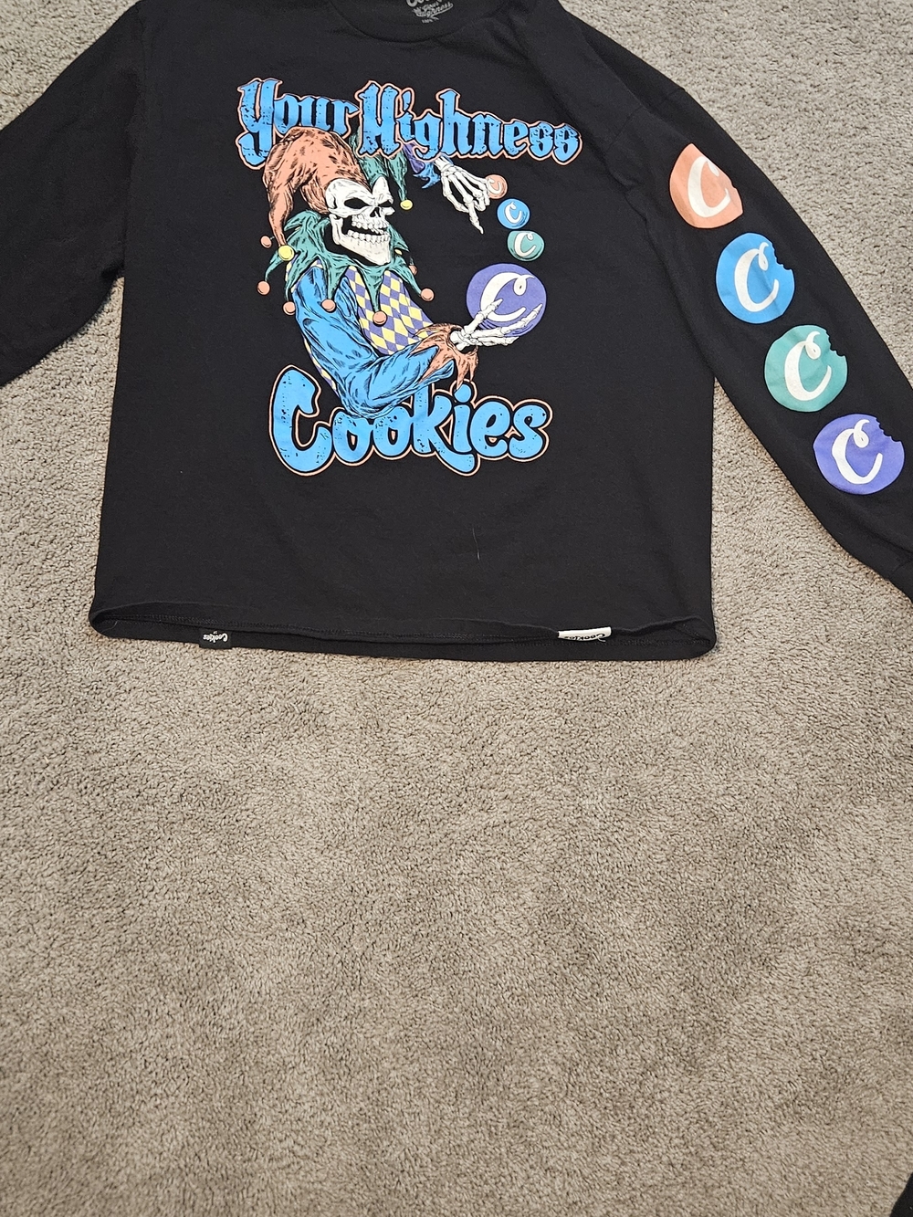 Cookies 'Your Highness' Graphic Long Sleeve Tee - Black